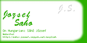jozsef saho business card