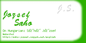 jozsef saho business card